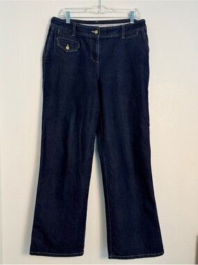 Vintage Jones Wear Studio Women's Sz 14 Classic Dark Blue Jeans slightly Bootcut
